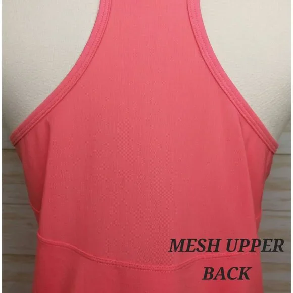 Calme By Johnny Was Womens Effect Draped Racer Back Tank Coral Pink Size Small - Picture 7 of 10